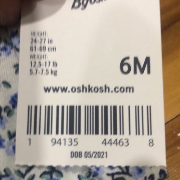 OshKosh B’gosh onesie, 6M - Picture 4 of 4
